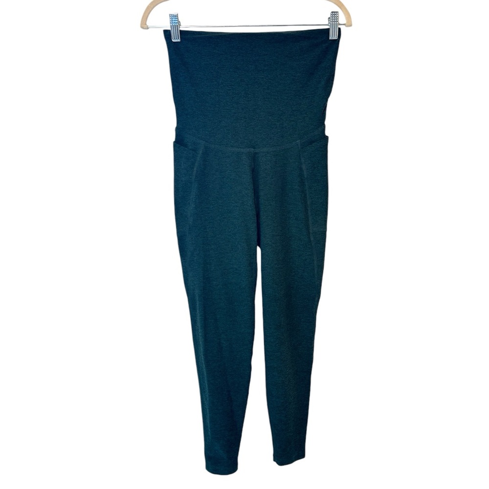 Beyond the Bump Spacedye Love the Bump Maternity Pocket Leggings Green Medium